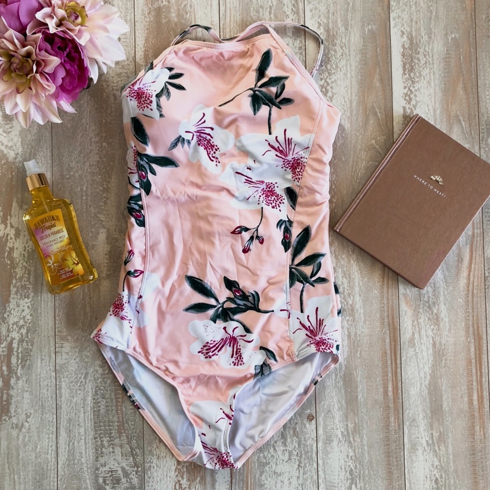 NWT Sweet flower print one piece swimsuit - Picture 2 of 6